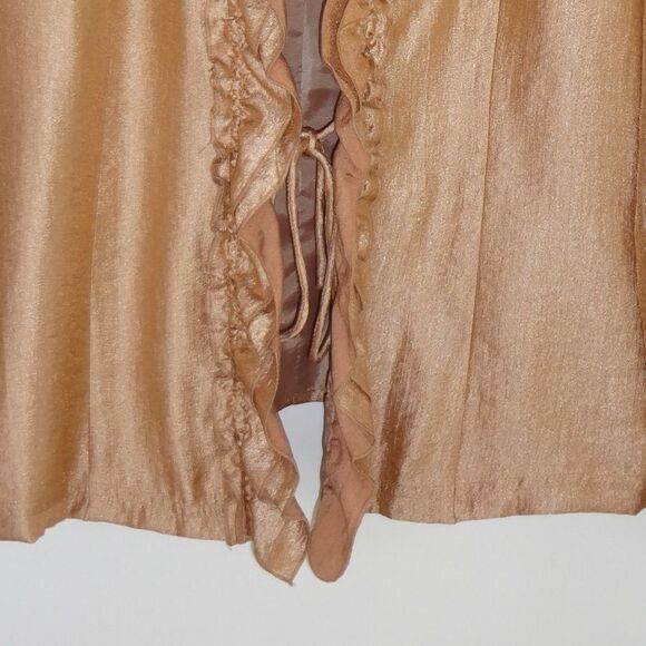 Wear It Women’s Gold Tie-Front Jacket Size 2 – Stylish Lightweight Long Sleeve - Picture 4 of 6